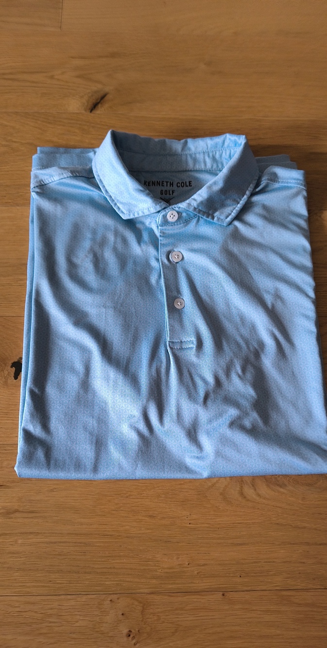 Kenneth Cole Light Blue Polo Golf Shirt